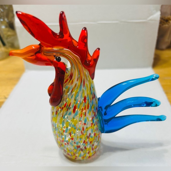 Pier 1 Other - Rooster, murano glass style, bright vibrant colors. NO blemishes. Approx 6” tall